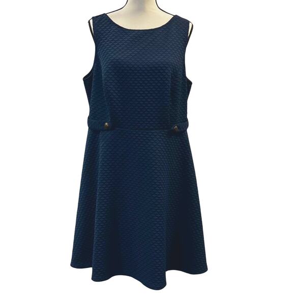 Mod Cloth Women's Blue Geometric Sleeveless Dress Size 1X - Picture 1 of 5